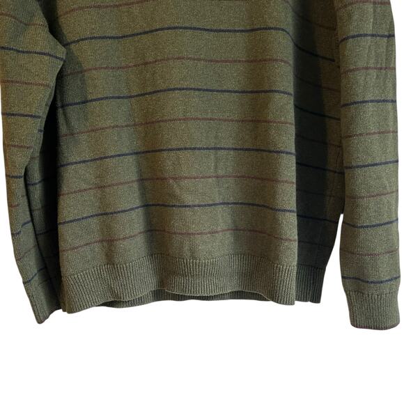Jos A. Bank Sweater Striped Traditional Fit 2X Cotton Wool Blend Academia Preppy - Picture 4 of 9
